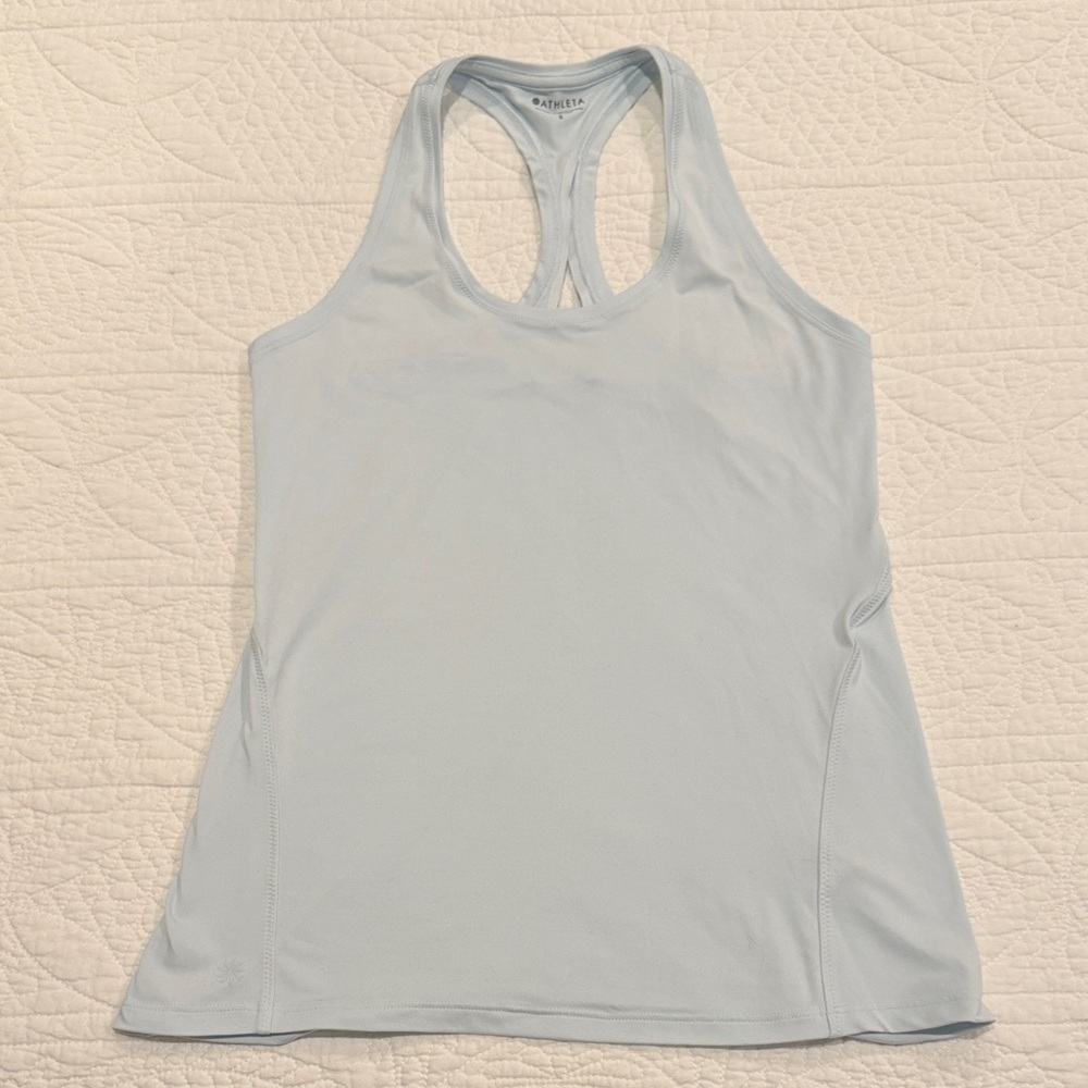 Athleta Light Blue Racerback Tank Top